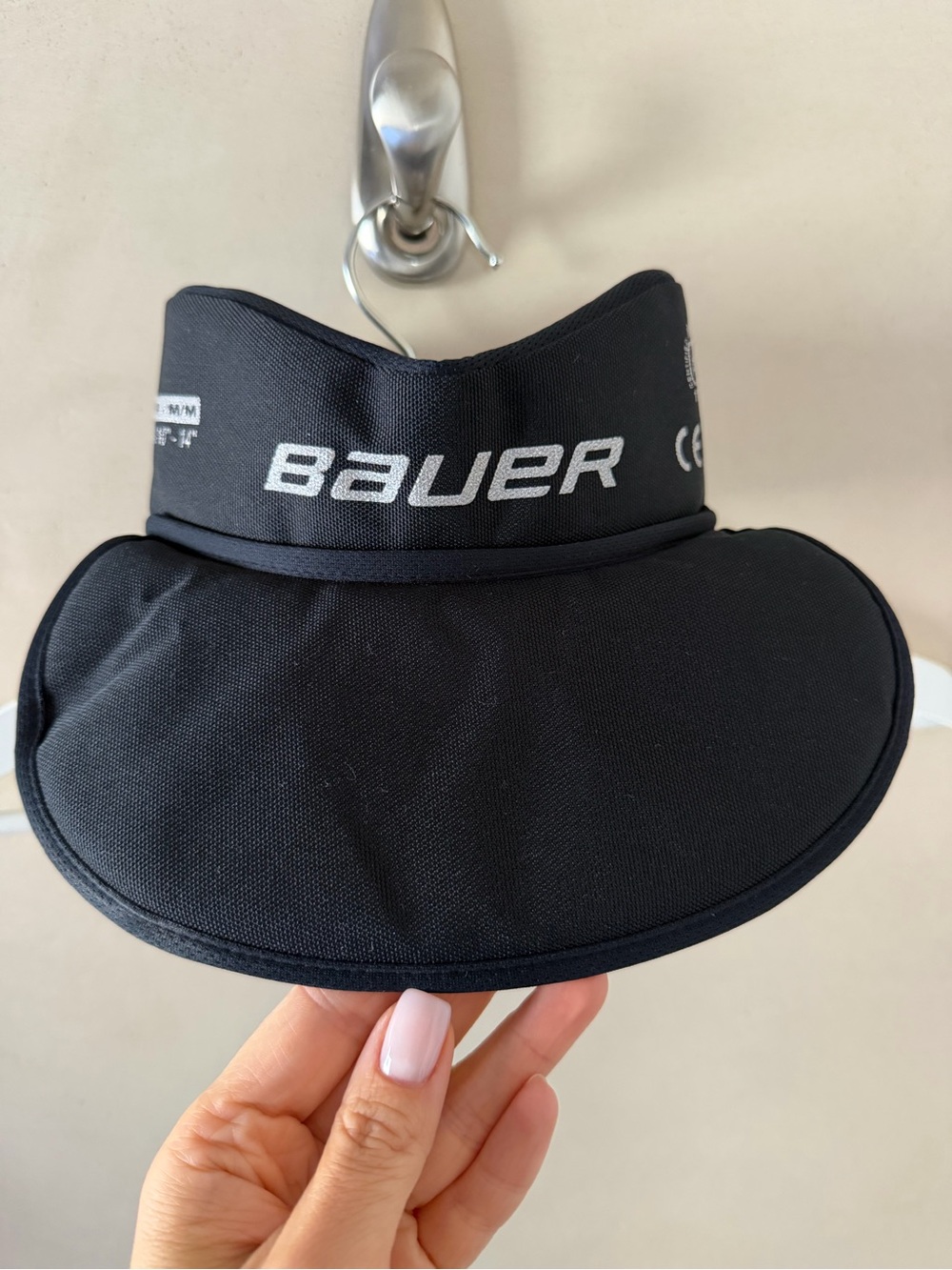 Bauer Black Protective Neck Guard with Logo